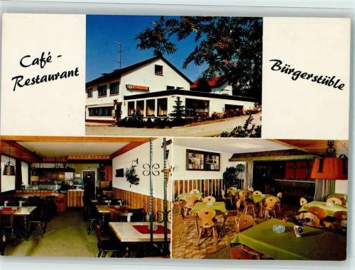 Gammertingen Café Restaurant Bürgerstüble Innenaufnahmen Gastraum 3-Bildaufnahme