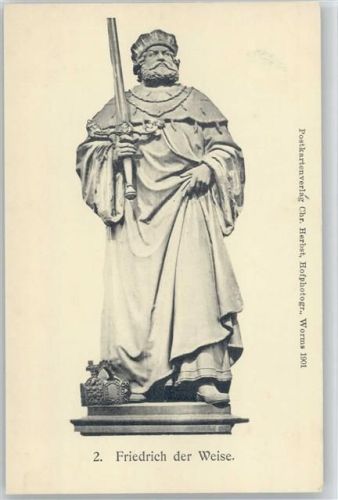 Nr. 2 Lutherdenkmal in Worms , Statue Friedrich der Weise