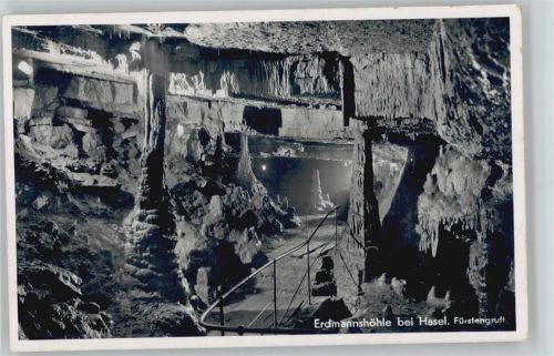 Erdmannshöhle bei Hasel Foto AK Fürstengruft