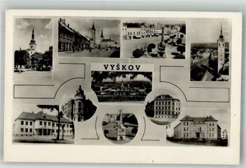 Vyskov Denkmal Säule marktplatz Kirche