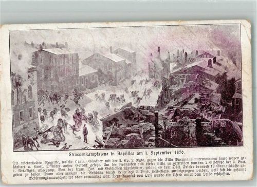Bazeilles 1917 Feldpost WK I Straßenkämpfe 1.9.1870