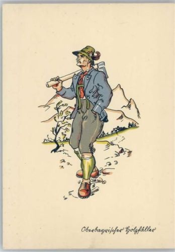 Holzfäller - Berufe - Dt. Volktstrachten Nr. 11 AK