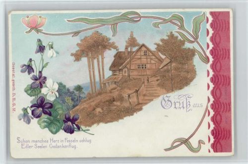 - Jugendstil Art - Litho 1902 AK