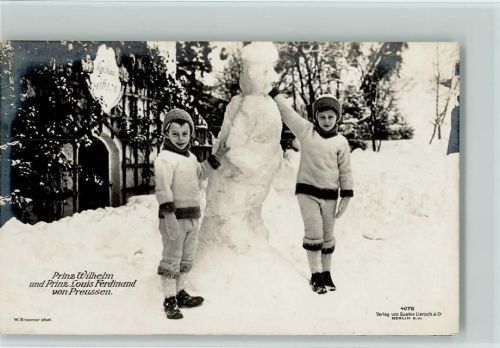 und Prinz Louis Ferdinand bauen einen Schneemann, Nr. 4078 Liersch