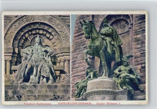 06547 O4713 Stolberg (Harz) - Kyffhäuser-Denkmal Friedrich-Barbarossa Kaiser Wilhelm 1.
