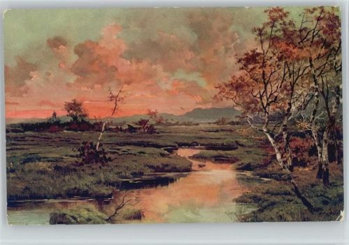 Sonnenuntergang Blatt 6 - Moorlandschaft