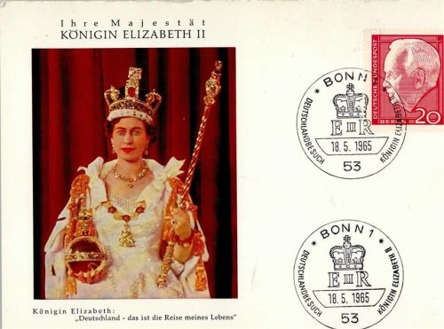Sonderstempel: Bonn Deutschlandbesuch Königin Elizabeth 1965