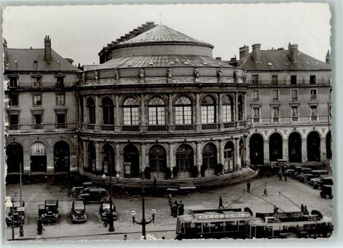 Rennes - Le Theatre Foto ca 1949 AK Straßenbahn