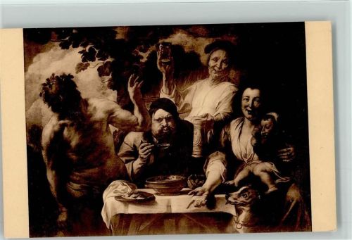Gemälde von Jordaens - De boschgod en de boer