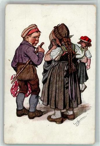Künstlerkarte Nr. 10 Schwarzwald Trachten