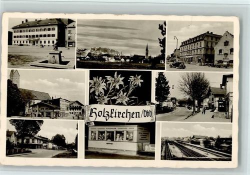 Holzkirchen Ortsansichten Brunnen Rathaus Edelweiß Kiosk Bahnhof Mehrfachaufnahme