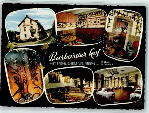 Klingenberg Burkader Hof mit Fröhl. Weinberg Innenaufnahmen Bar St. Urban Terrasse Saal Mehrfachaufnahme