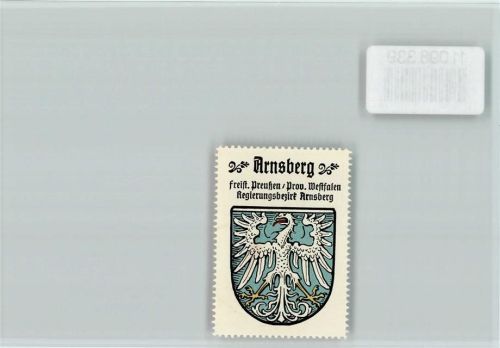 Arnsberg Vignette Wappen Kaffee Hag ca 1920-1940