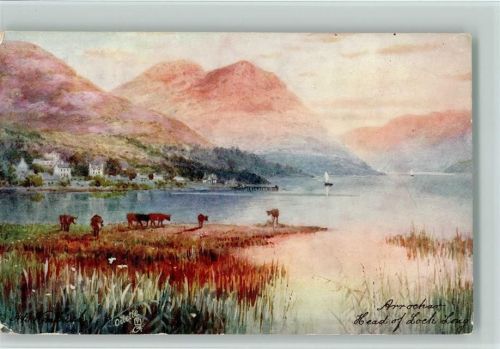 Tucks Oilette Serie Loch Long Nr. 7540 Arrochar , sign Wimbush