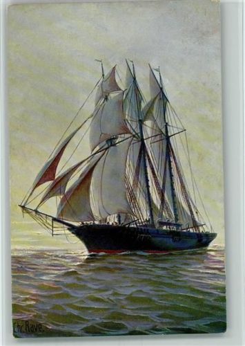 Karte Nr. 256 - Schonerbark - Segelschiff