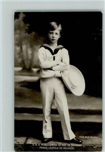 Nr. 163 Le Duc de Brabant Prince Leopold de Belgique in Matrosenkleidung Foto AK