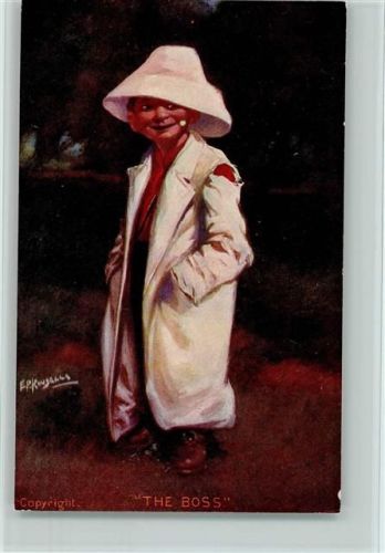 Baseball Serie 675 Künstlerkarte Comic Art - The Boss 1908 AK Sport