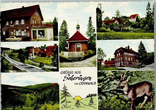 Scheringen Kapelle Schulhaus Wildaufnahme Elstal Autostraße Ortsansicht Mehrfachaufnahme