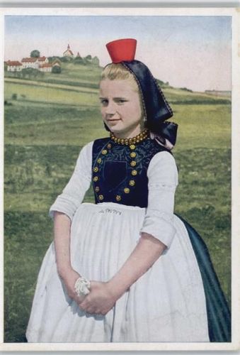 Mädchen in Sonntagsstaat - Verlag Hansmann Nr. 50812 AK