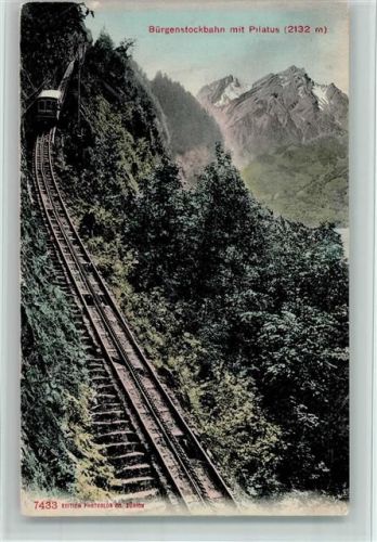 Bürgenstock Bürgenstockbahn mit Pilatus
