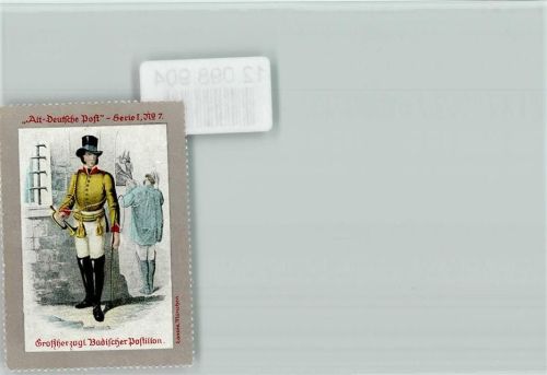 Vignette . Alt Deutsche Post Serie I Nr. 7 - Badischer Postillon, Posthorn