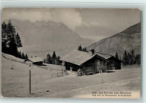 Chesières Les Ecovets près Chésières vue sur le Grammont et le Léman
