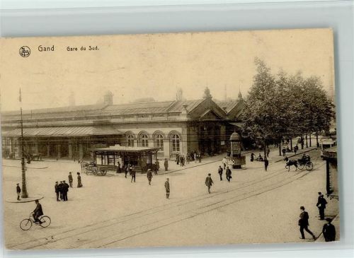 Gare du Sud - Fahrrad , Litfaßsäule 1918 AK