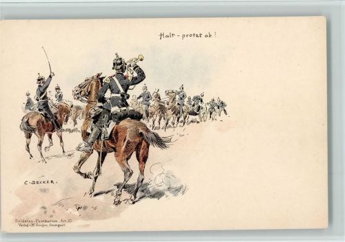 sign C. Becker - Garde Postkarten Nr. 10 Verlag Seeger