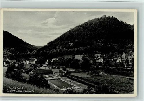 Bad Teinach Ortsansicht mit Schwimmbad