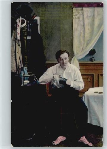 Herr von Habenichts - Schuhe putzen - ca 1913 AK