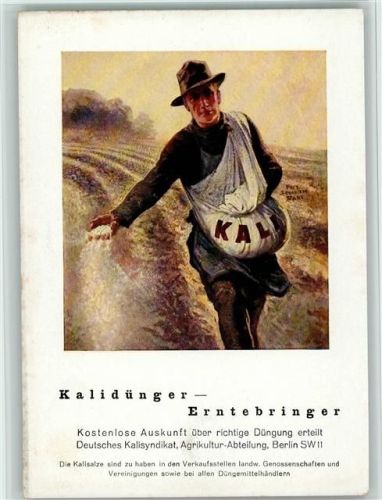Kalidünger sichert Höchsternten - Bauer bei der Aussaat