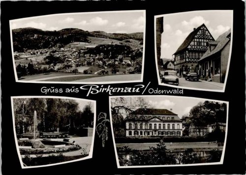 Birkenau Gesamtansicht Ortsansichten Springbrunnen 4-Bildaufnahme