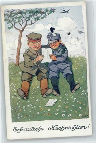 Kinder in Uniform - Brief lesen - WK I -