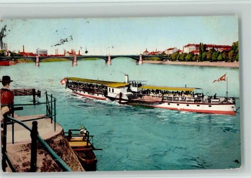 Basel Raddampfer Mülheim am Rhein 1909 AK