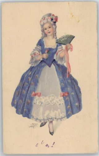 1925 Rokoko Frau mit Fächer