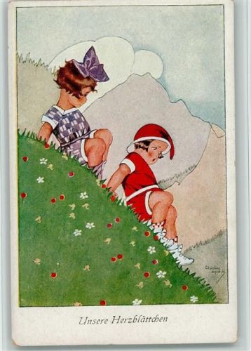 Nr. 369 Kinder rutschen den Berg herunter