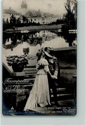 1918 Serie 2697-2 - Der Kuß - In deinen Augen hab ich einst gesehen - Foto AK