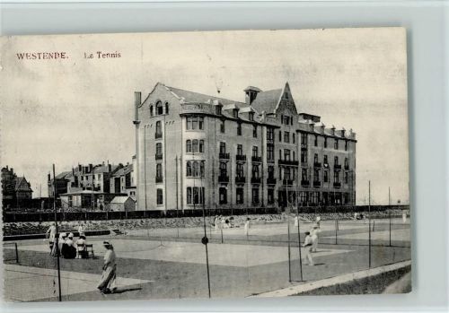 Westende - Tennisplatz mit Spieler 1916 AK