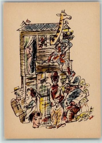 Nr. 876 Künstlerkarte - Serie Nr. 44 R. Ziegler, Chaplin im Zirkus II. Folge