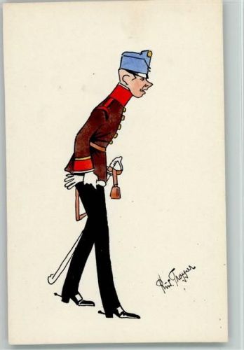signiert Rud. Troyer - Soldat