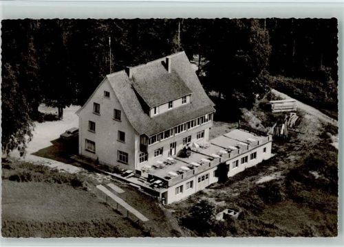 Engen Gasthof Pension Hegaublick, Stettenerhöhe Luftbild ca 1960 Foto AK