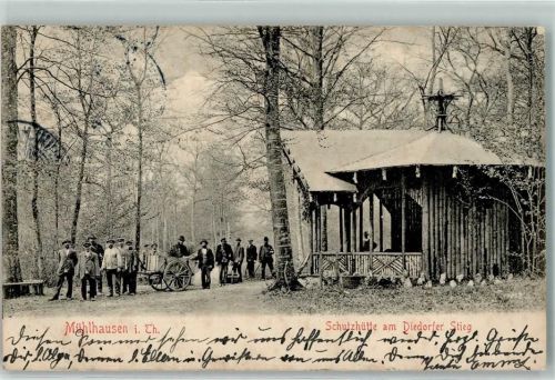 Mühlhausen 1909 Schutzhütte am Diedorfer Stieg