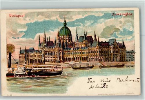 1900 sign R. Geiger - Raddampfer, Uj-orszaghaz - good condition
