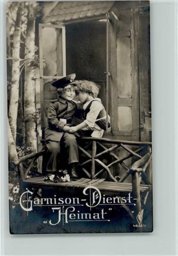 Garnison-Dienst-Heimat Serie 4622-3 Foto AK Kinderpoesie