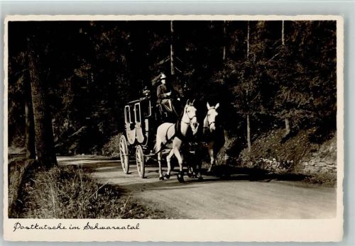 Schwarzatal Postkutsche ca 1938 Foto AK