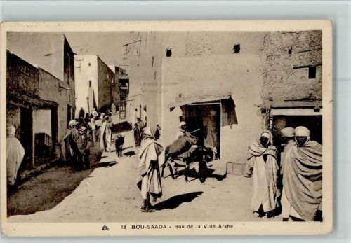 Bou-Saada 1935 Rue de la Ville Arabe, gute Erhaltung AK
