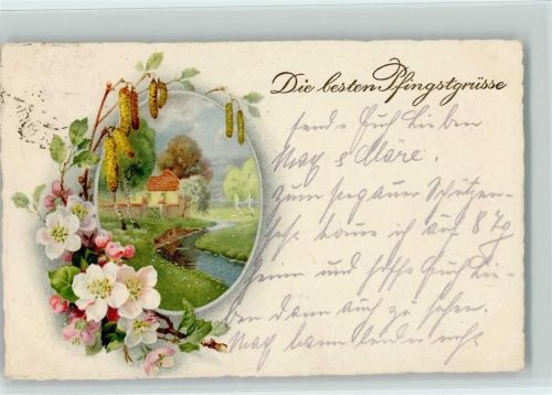 1922 Serie 2594 Pfingsten - Blüten Landschaft