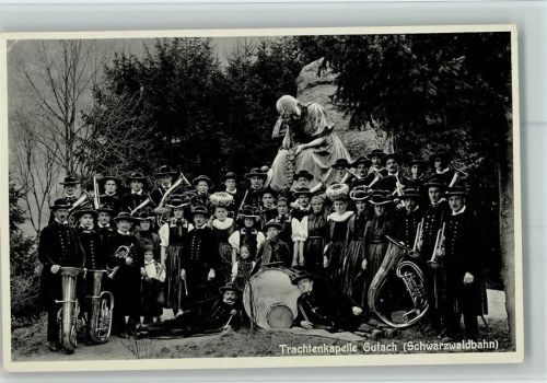 1935 Trachtenkapelle Gutach AK Volksmusik Blasinstumente