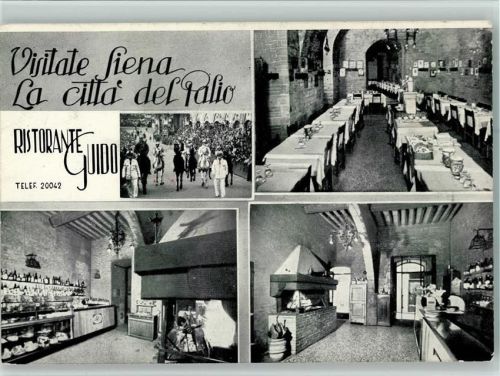 Siena 1960 Rostorante Guido mit Innenansichten AK