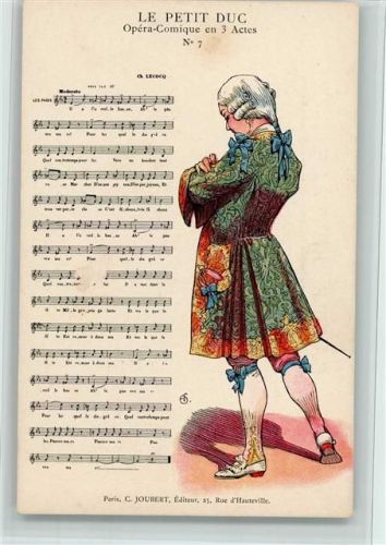 Le Petit Duc - Opern Comique Nr. 7 - Verlag Joubert ca 1900 AK